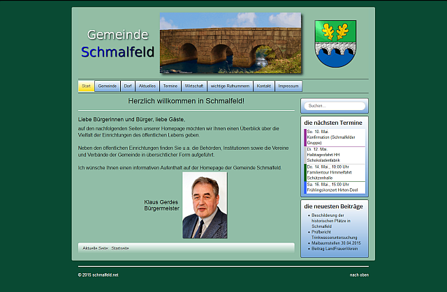 screenshot homepage